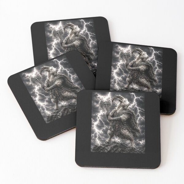 Item preview, Funny Storm Ram Warrior With Double Headed Axe Art designed and sold by elderberry.