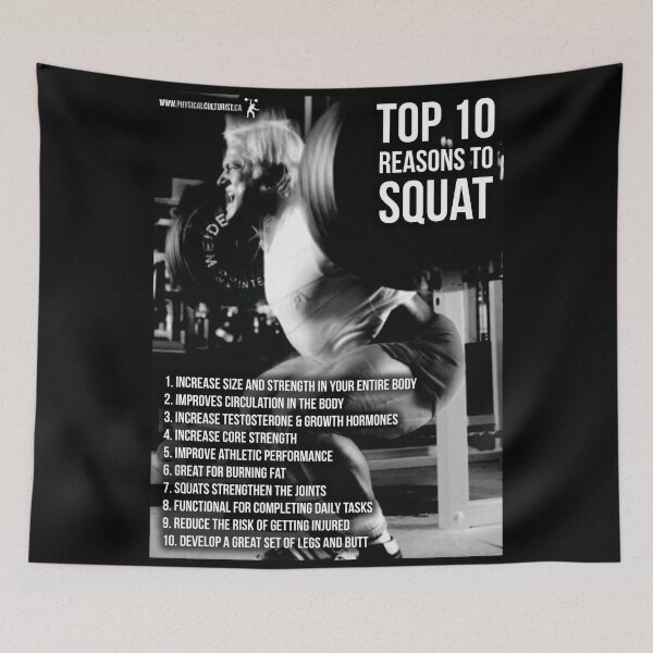 Item preview, Top 10 Reasons To Squat - Infographic designed and sold by superfitstuff.