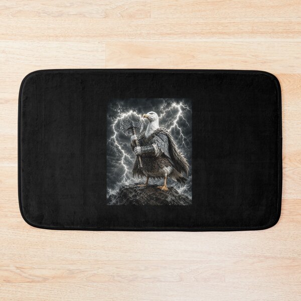 Item preview, Funny Stormy Viking Eagle Warrior With Battle Axe Art designed and sold by elderberry.
