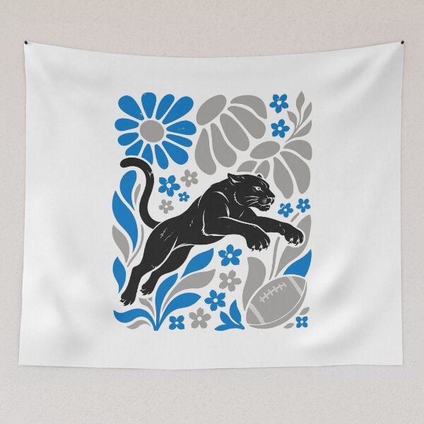 Item preview, Retro Floral Panther Football Graphic designed and sold by BrendaKle80915.