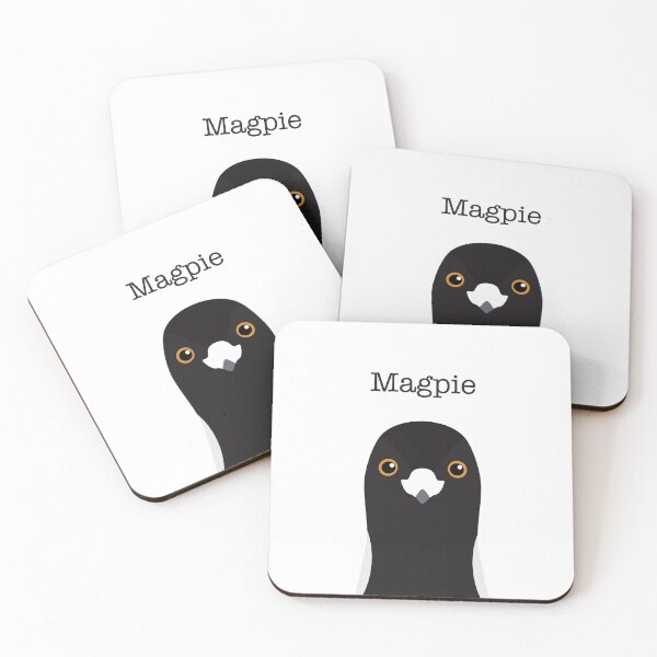 Item preview, Cute Magpie Face designed and sold by Rebeccatiana.nz.