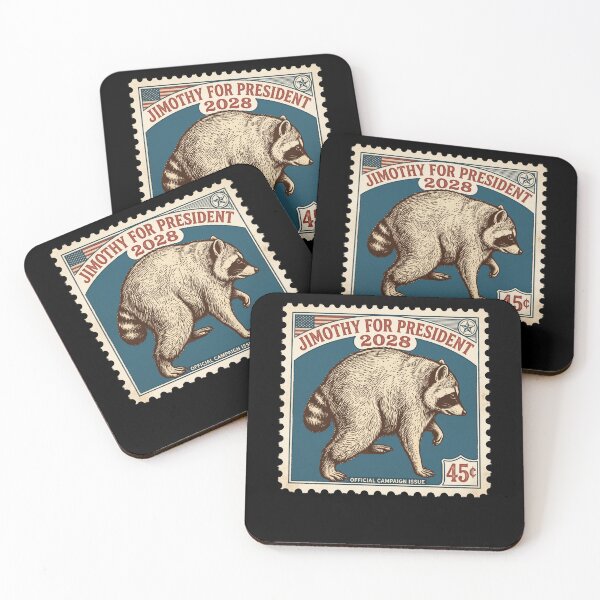 Item preview, Jimothy For President 2028 Raccoon Election Stamp designed and sold by d247.