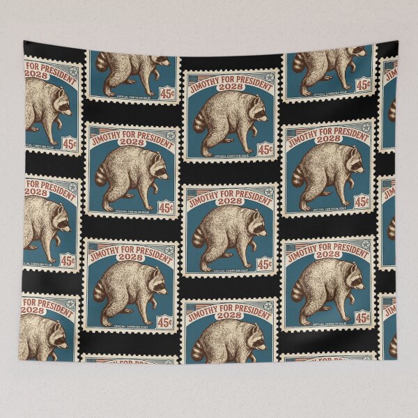 Item preview, Jimothy For President 2028 Raccoon Election Stamp designed and sold by d247.