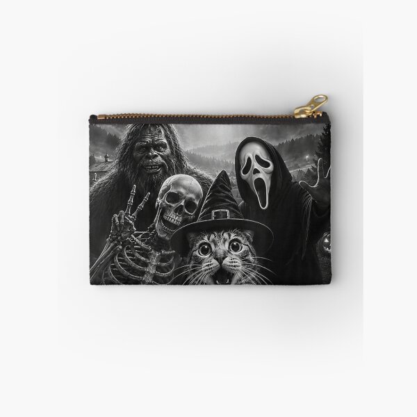 Item preview, Cat Selfie Bigfoot Skeleton UFO Ghost Halloween designed and sold by BareCrack.