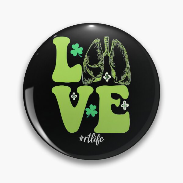 Item preview, LOVE Lungs Shamrock RT Life Retro Groovy Design designed and sold by lupkinsdhiatt.