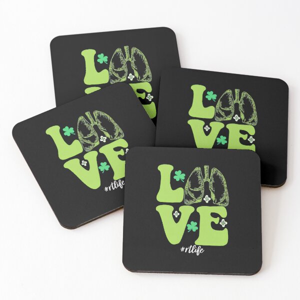 Item preview, LOVE Lungs Shamrock RT Life Retro Groovy Design designed and sold by lupkinsdhiatt.
