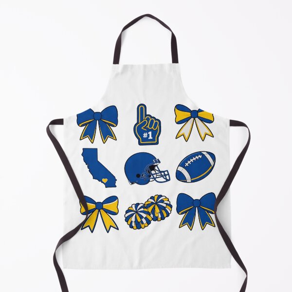 Item preview, Blue Yellow Bows Football Cheer California Vibes designed and sold by CarlaWise58071.
