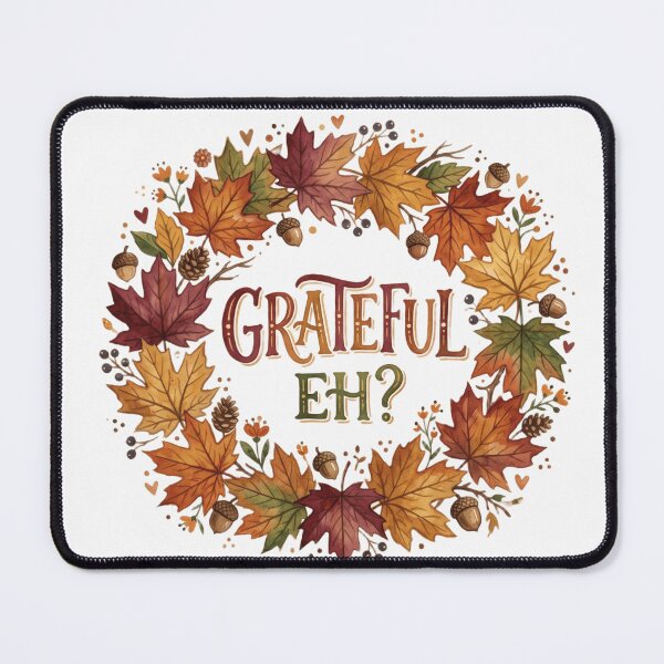 Item preview, Grateful Eh Canadian Thanksgiving Maple Leaf Wreath designed and sold by larbimalki.