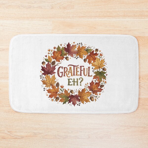 Item preview, Grateful Eh Canadian Thanksgiving Maple Leaf Wreath designed and sold by larbimalki.