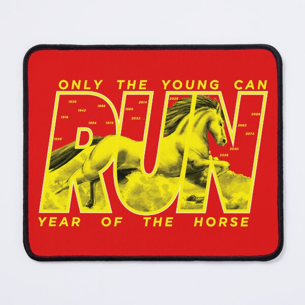 Item preview, Year of the Horse Zodiac: Only The Young... Can Run (Gold) designed and sold by Fans-Lucky-13.