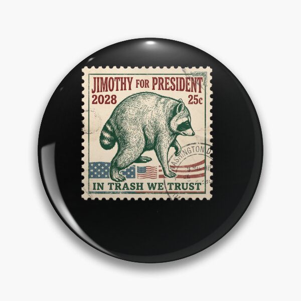 Item preview, Jimothy for President 2028 Raccoon Stamp designed and sold by d247.