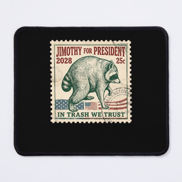 Item preview, Jimothy for President 2028 Raccoon Stamp designed and sold by d247.