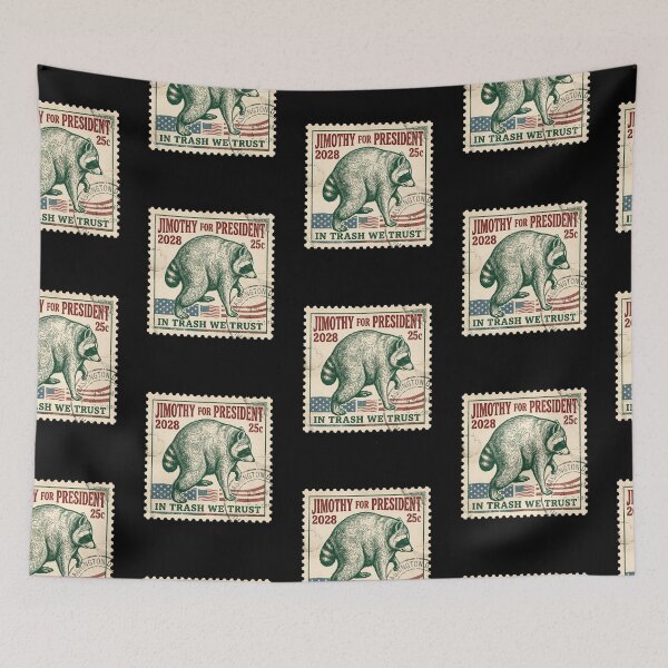 Item preview, Jimothy for President 2028 Raccoon Stamp designed and sold by d247.