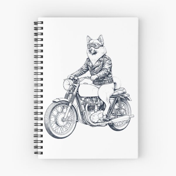 Item preview, Funny Icelandic Sheepdog Motorcycle Motorbike Dog Lover designed and sold by dian-rody-crest.