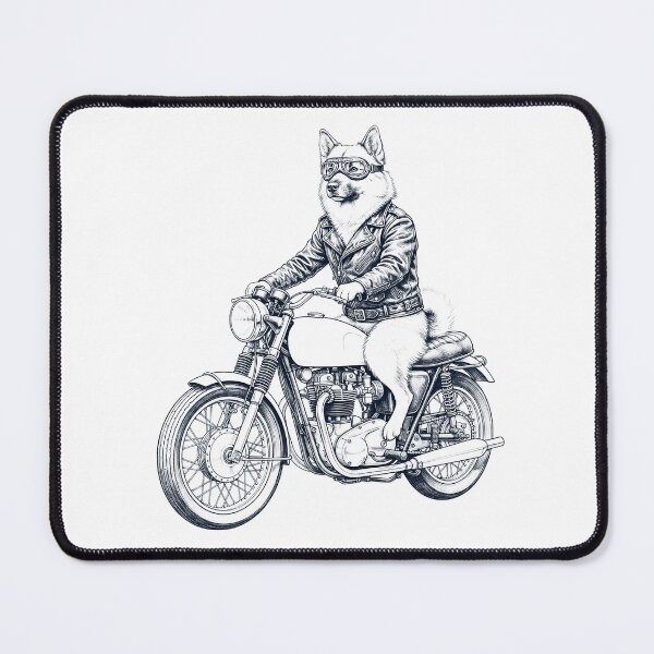 Item preview, Funny Icelandic Sheepdog Motorcycle Motorbike Dog Lover designed and sold by dian-rody-crest.