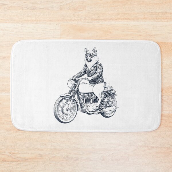 Item preview, Funny Icelandic Sheepdog Motorcycle Motorbike Dog Lover designed and sold by dian-rody-crest.