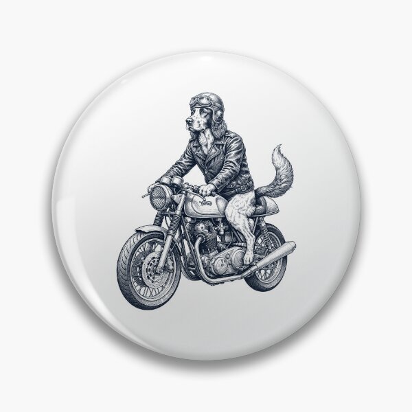 Item preview, Funny Irish Red And White Setter Motorcycle Motorbike Dog Lover designed and sold by dian-rody-crest.