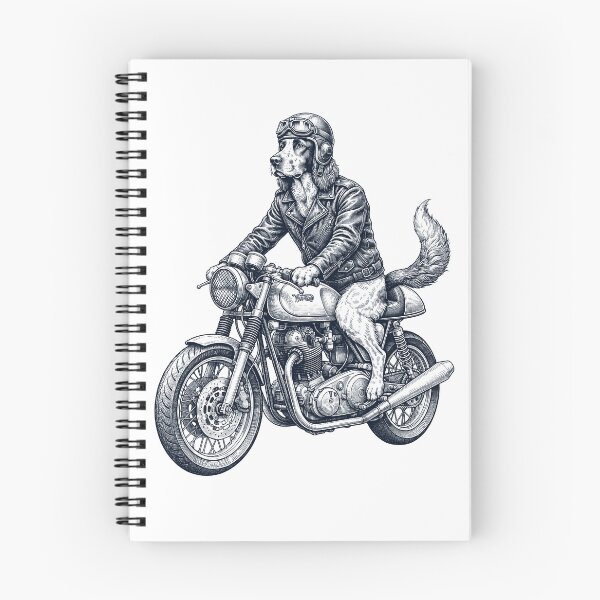 Item preview, Funny Irish Red And White Setter Motorcycle Motorbike Dog Lover designed and sold by dian-rody-crest.
