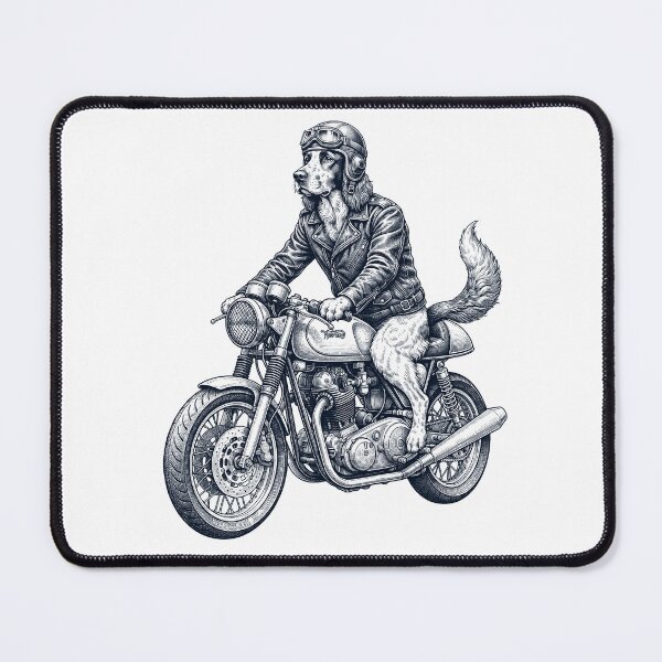 Item preview, Funny Irish Red And White Setter Motorcycle Motorbike Dog Lover designed and sold by dian-rody-crest.