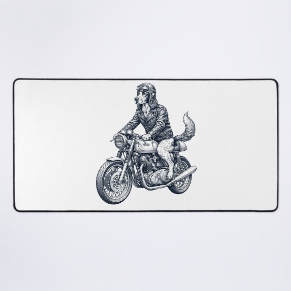 Item preview, Funny Irish Red And White Setter Motorcycle Motorbike Dog Lover designed and sold by dian-rody-crest.