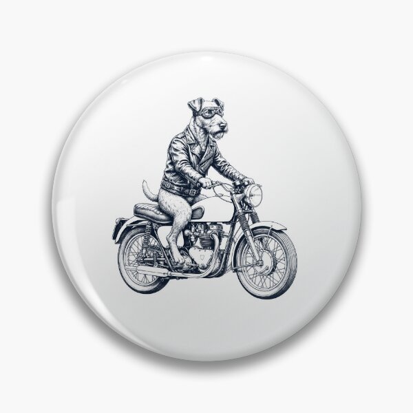 Item preview, Funny Irish Terrier Motorcycle Motorbike Dog Lover designed and sold by dian-rody-crest.