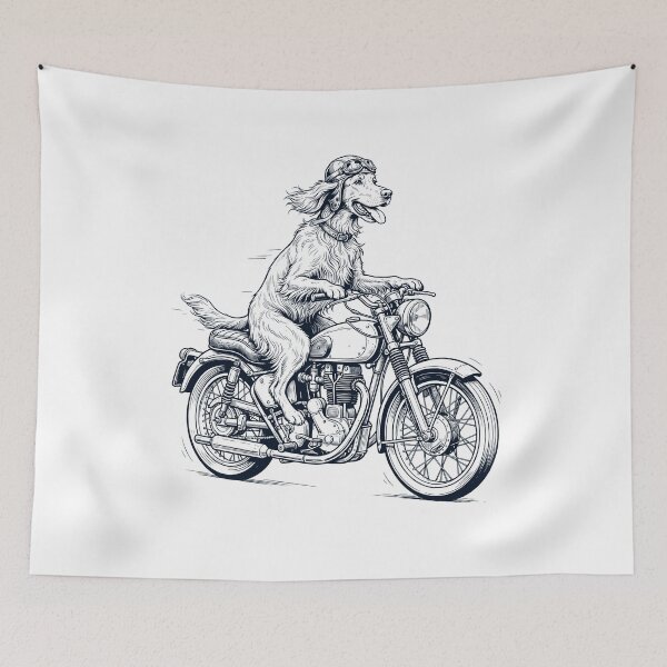 Item preview, Funny Irish Setter Motorcycle Motorbike Dog Lover designed and sold by dian-rody-crest.