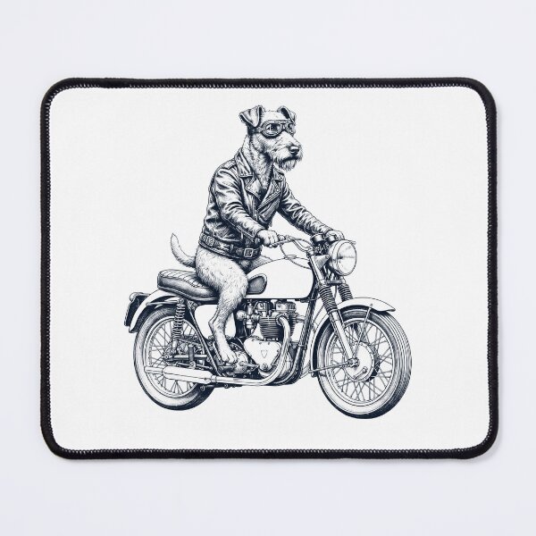 Item preview, Funny Irish Terrier Motorcycle Motorbike Dog Lover designed and sold by dian-rody-crest.