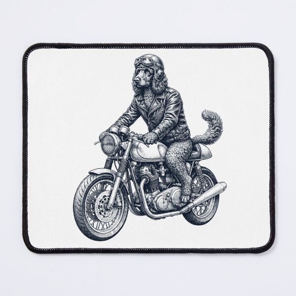 Item preview, Divertido perro amante de los perros y las motocicletas: Spaniel de agua irlandés designed and sold by dian-rody-crest.