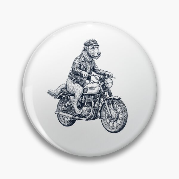 Item preview, Funny Irish Wolfhound Motorcycle Motorbike Dog Lover designed and sold by dian-rody-crest.