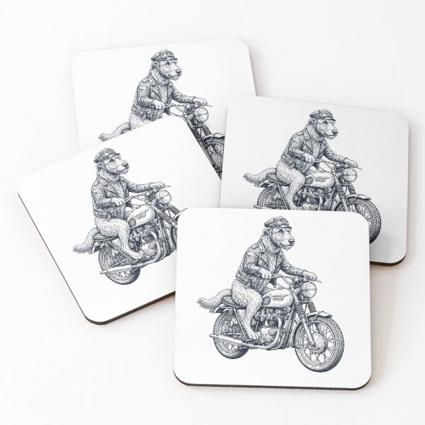 Item preview, Funny Irish Wolfhound Motorcycle Motorbike Dog Lover designed and sold by dian-rody-crest.