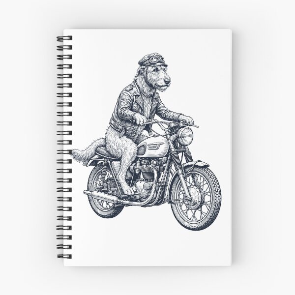 Item preview, Funny Irish Wolfhound Motorcycle Motorbike Dog Lover designed and sold by dian-rody-crest.
