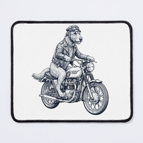 Item preview, Funny Irish Wolfhound Motorcycle Motorbike Dog Lover designed and sold by dian-rody-crest.