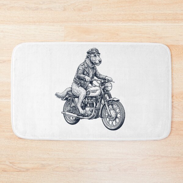 Item preview, Funny Irish Wolfhound Motorcycle Motorbike Dog Lover designed and sold by dian-rody-crest.