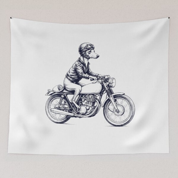 Item preview, Funny Italian Greyhound Motorcycle Motorbike Dog Lover designed and sold by dian-rody-crest.