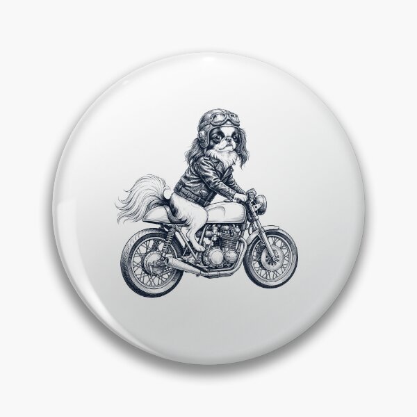 Item preview, Funny Japanese Chin Motorcycle Motorbike Dog Lover designed and sold by dian-rody-crest.