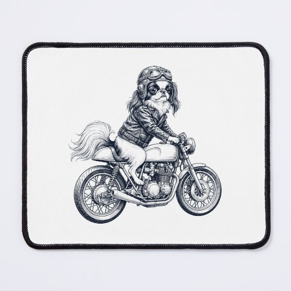 Item preview, Funny Japanese Chin Motorcycle Motorbike Dog Lover designed and sold by dian-rody-crest.