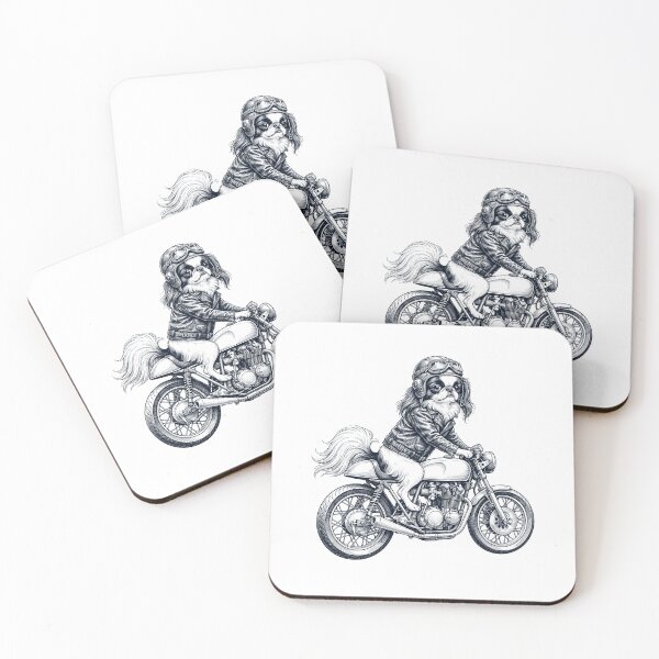 Item preview, Funny Japanese Chin Motorcycle Motorbike Dog Lover designed and sold by dian-rody-crest.