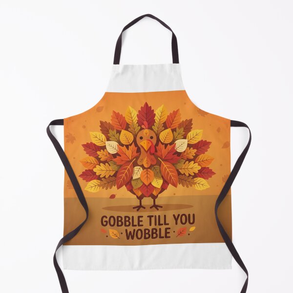 Item preview, Gobble Till You Wobble Autumn Turkey Design designed and sold by larbimalki.