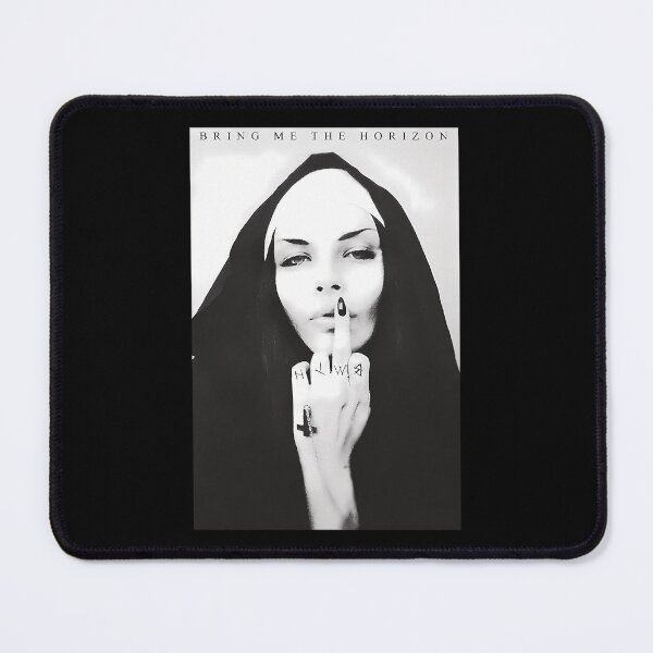 Item preview, Monochromatic Woman In Nun Habit Showing Middle Finger designed and sold by NIZARTKK.