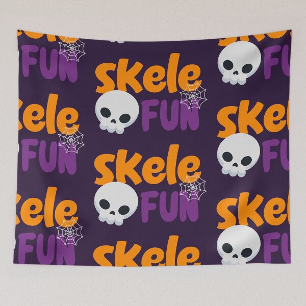 Artikelvorschau, Skele Fun Niedlicher Totenkopf Halloween Herbst Deko entworfen und verkauft von NotasCreativa.
