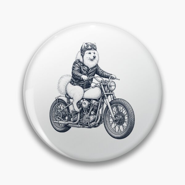 Item preview, Funny Japanese Spitz Motorcycle Motorbike Dog Lover designed and sold by dian-rody-crest.