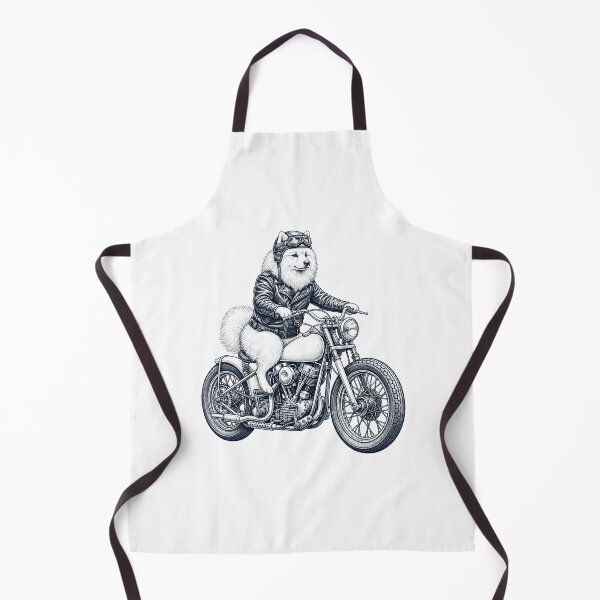 Item preview, Funny Japanese Spitz Motorcycle Motorbike Dog Lover designed and sold by dian-rody-crest.