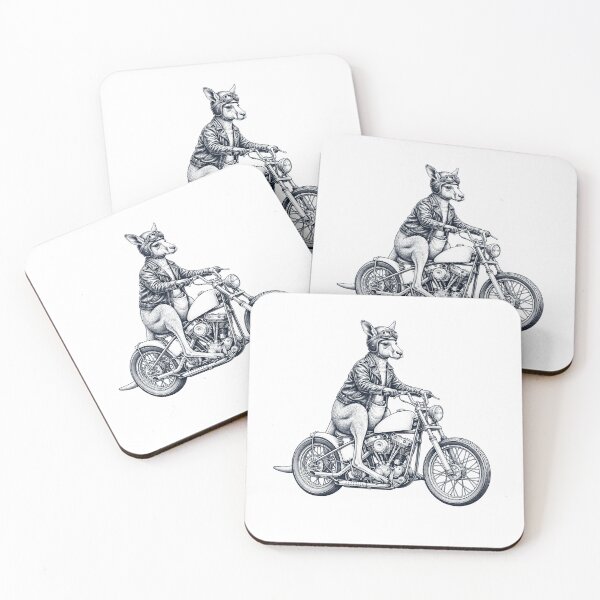 Item preview, Funny Kangaroo Motorcycle Motorbike Animal Lover designed and sold by dian-rody-crest.