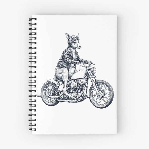 Item preview, Funny Kangaroo Motorcycle Motorbike Animal Lover designed and sold by dian-rody-crest.