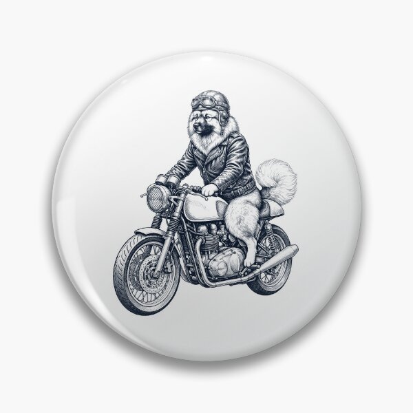 Item preview, Funny Keeshond Motorcycle Motorbike Dog Lover designed and sold by dian-rody-crest.