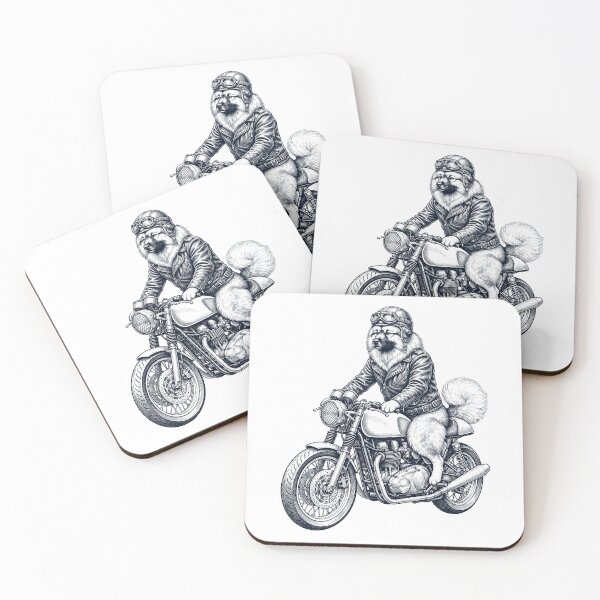 Item preview, Funny Keeshond Motorcycle Motorbike Dog Lover designed and sold by dian-rody-crest.