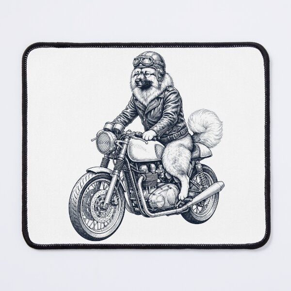 Item preview, Funny Keeshond Motorcycle Motorbike Dog Lover designed and sold by dian-rody-crest.