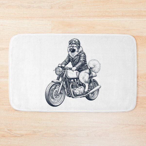 Item preview, Funny Keeshond Motorcycle Motorbike Dog Lover designed and sold by dian-rody-crest.