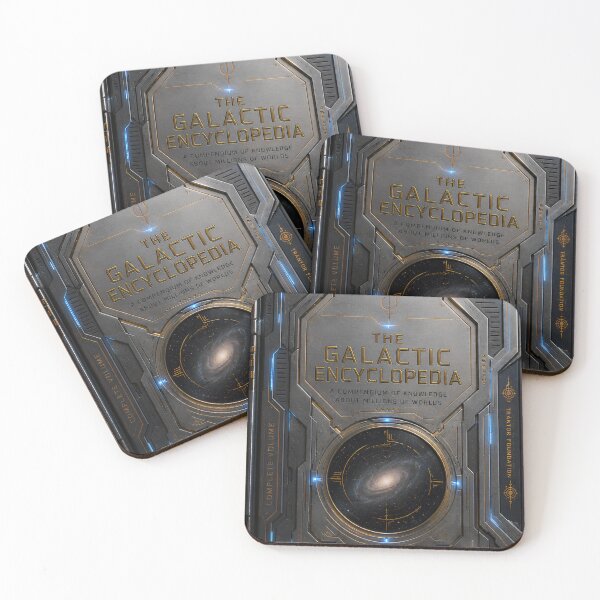 Item preview, The Galactic Encyclopedia Book Cover – Foundation Sci-Fi Futuristic Design designed and sold by Extravanganzza.