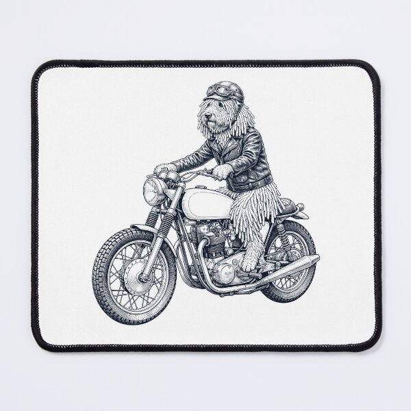 Item preview, Funny Komondor Motorcycle Motorbike Dog Lover designed and sold by dian-rody-crest.